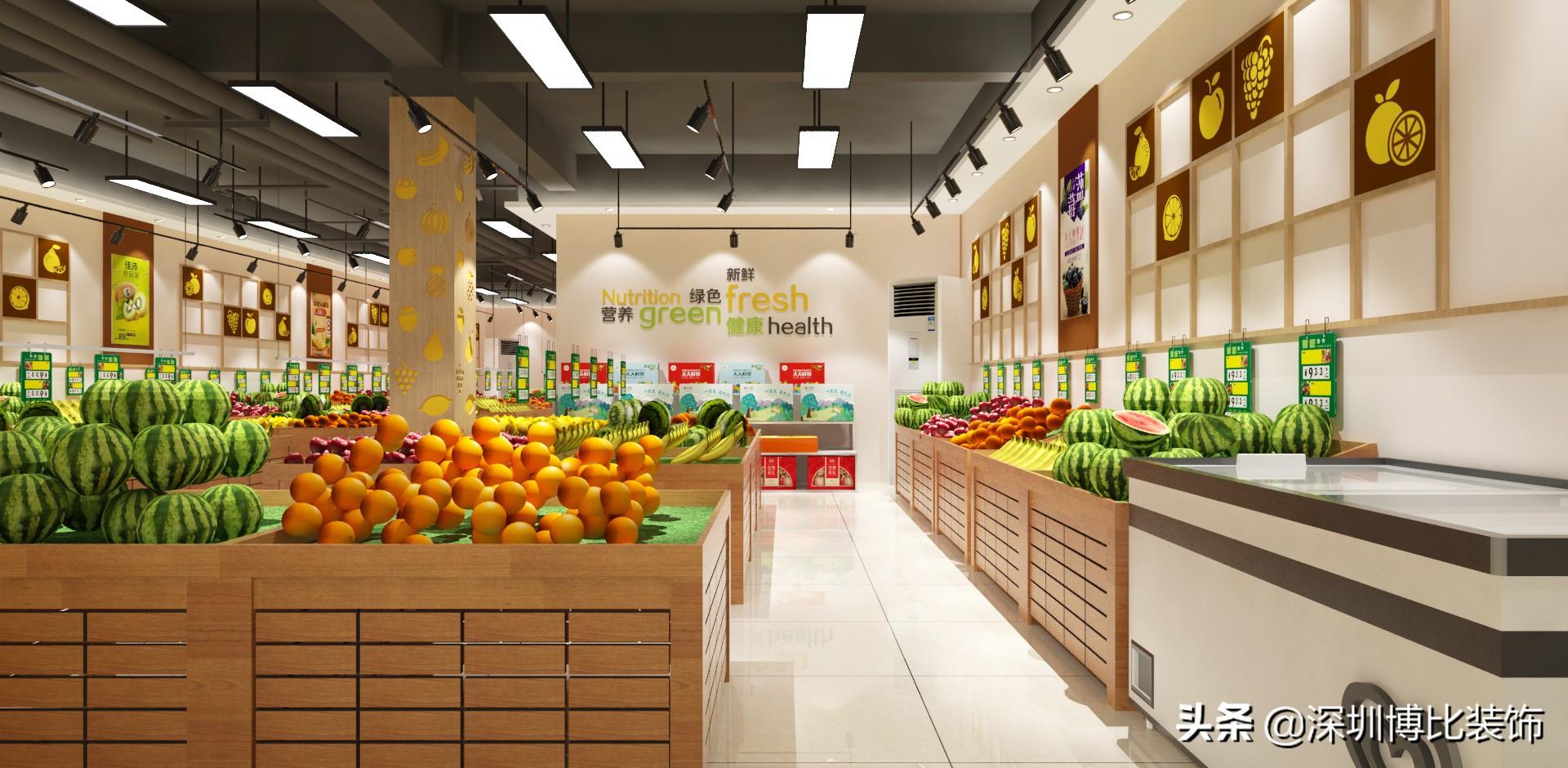 深圳水果店裝修設(shè)計公司，附近水果店裝修